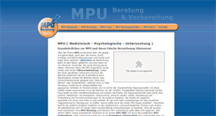 Desktop Screenshot of mpu-beratung-vorbereitung.de
