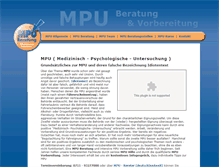 Tablet Screenshot of mpu-beratung-vorbereitung.de